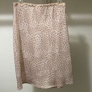 Leopard Print Tan Skirt